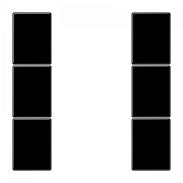 JUNG KNX Черный Набор накладок, на кнопочный модуль 3гр