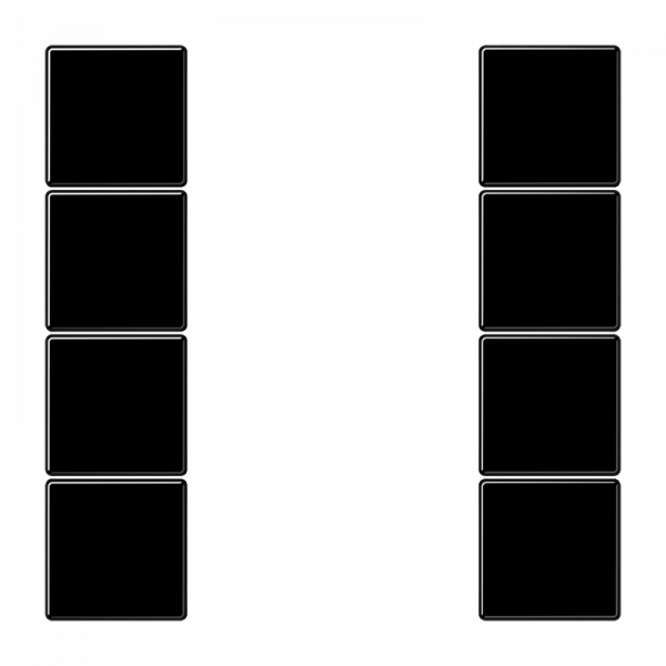 JUNG KNX Черный Набор накладок, на кнопочный модуль 4гр